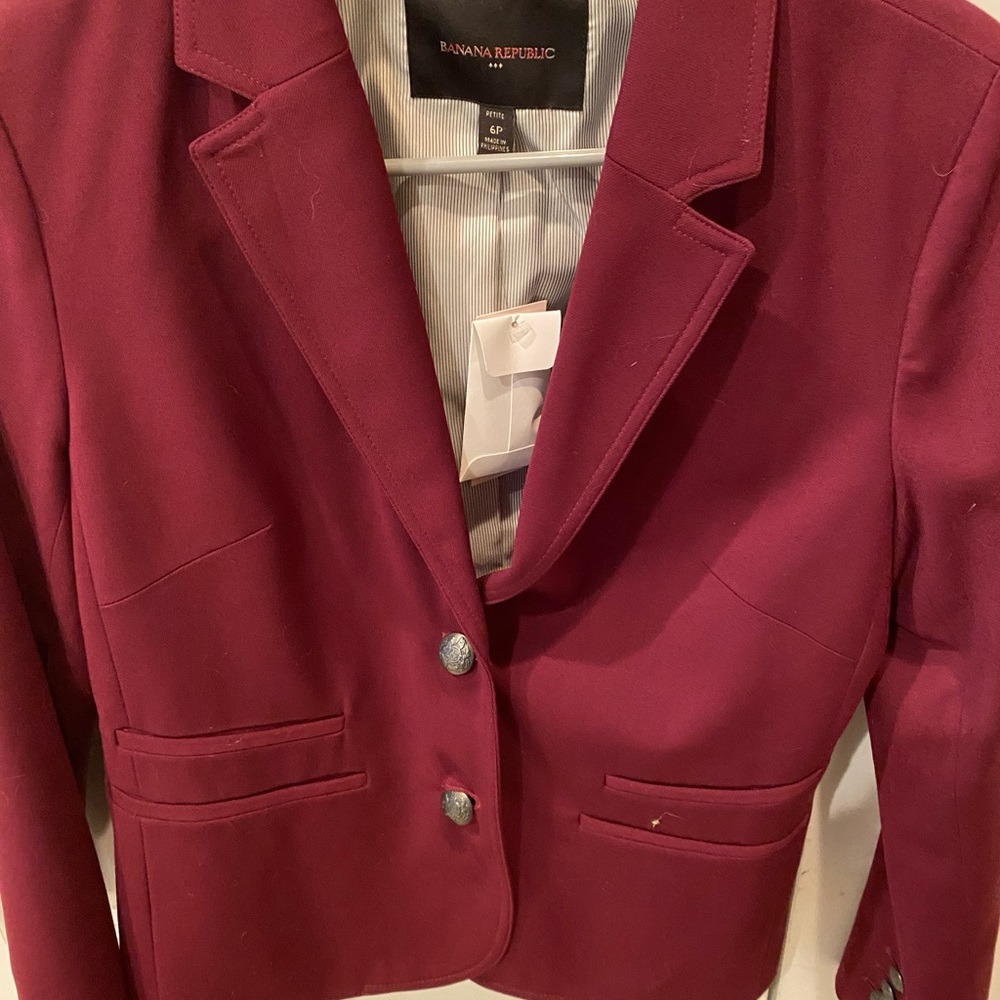 Maroon banana republic blazer